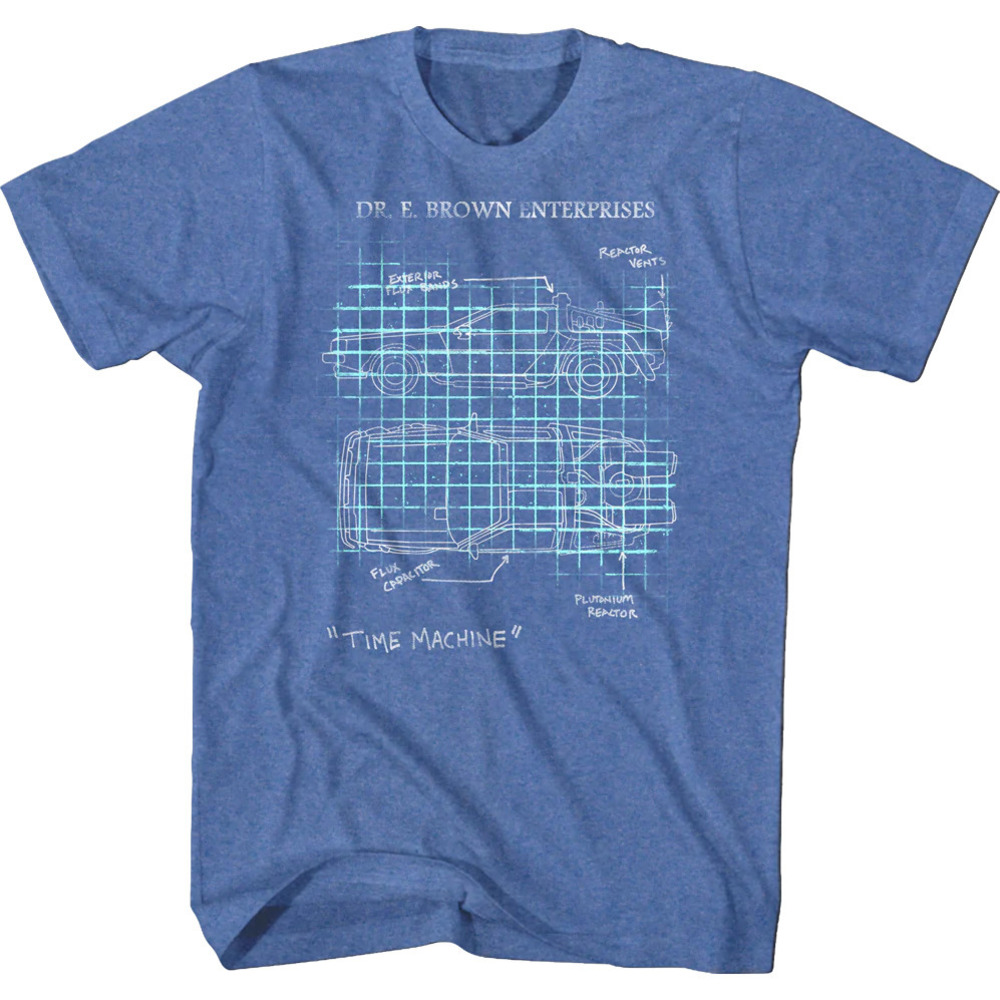 Delorean Schematic Back To The Future Tshirt